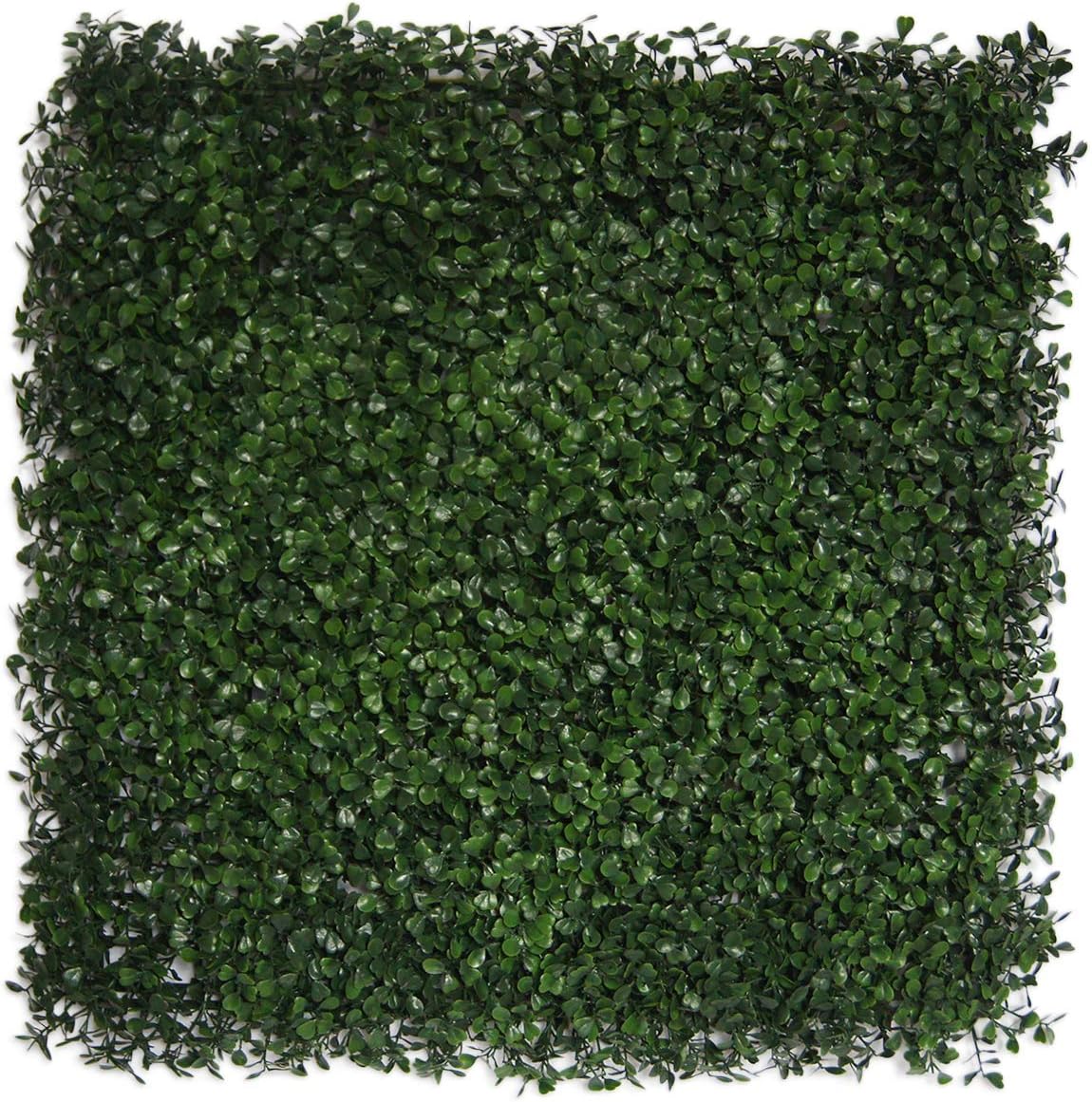Greensmart Décor Artificial Boxwood Ficus 20" x 20" Greenery Mats, Set of 4
