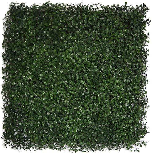 Greensmart Décor - Juego de 4 alfombrillas artificiales de boj Ficus de 20 x 20 pulgadas
