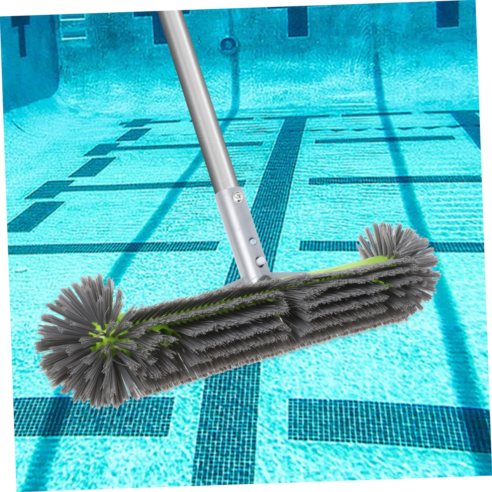 Cepillo de Piscina de Alta Resistencia de 16 Pulgadas Verde