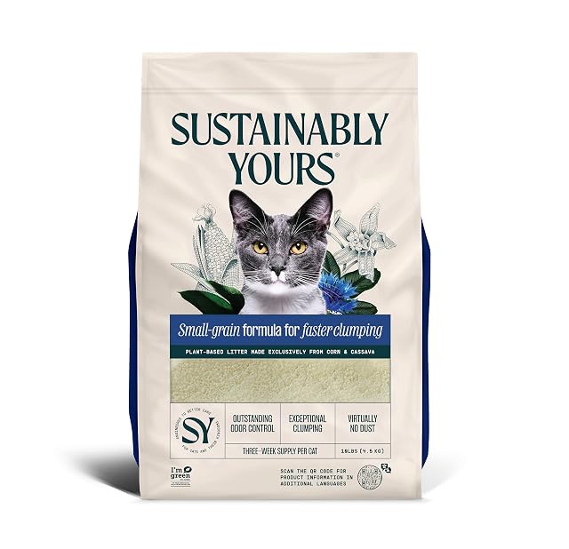 Sustainably Yours Arena para Gatos de Grano Mixto de 4,5 kg (Grano pequeño, 4,5 kg)