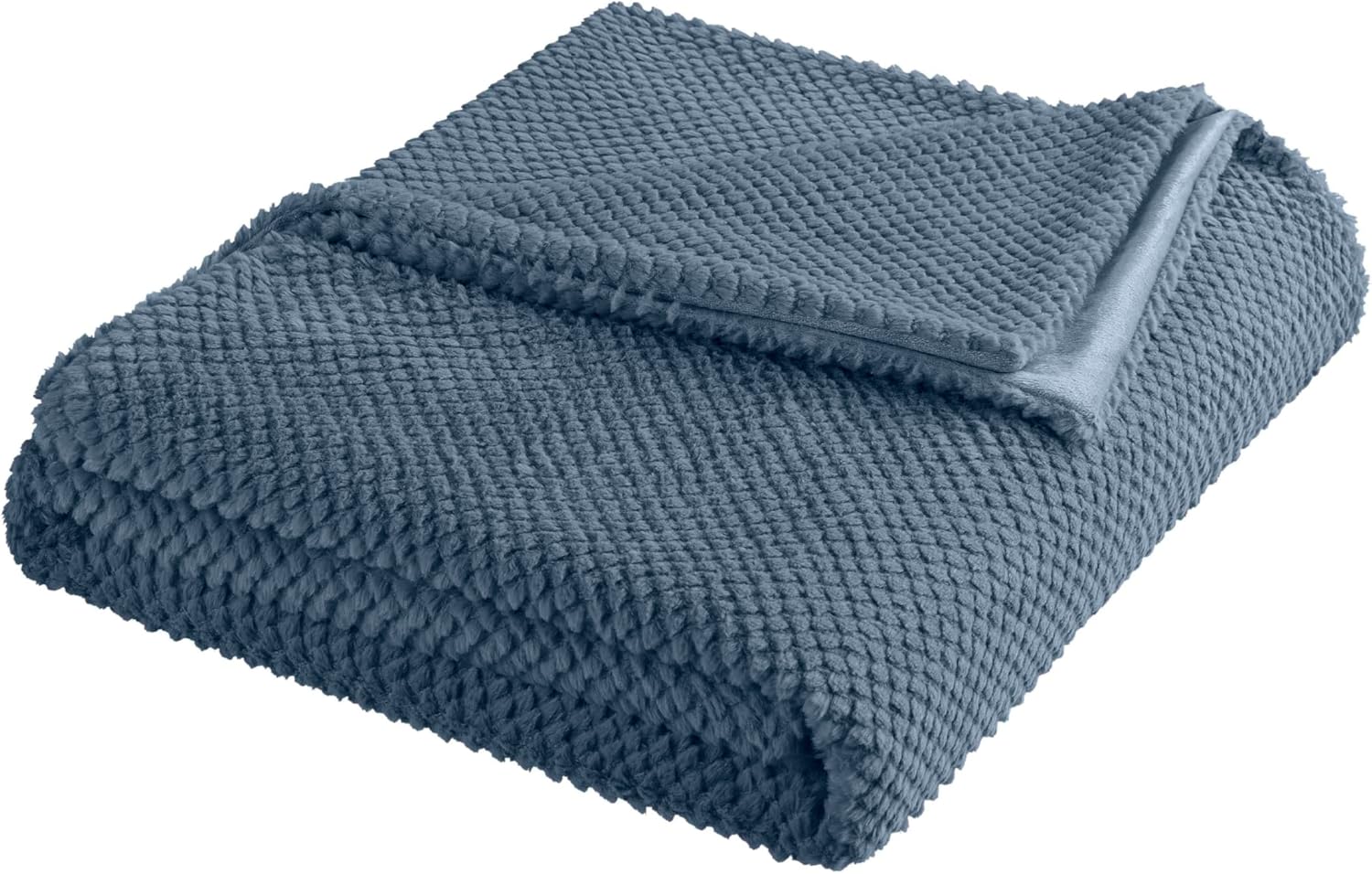 Vellux Plush Fleece Blanket Queen Size - Ultra Soft Lightweight Blanket for Bed or Couch - All-Season Warmth Machine Washable Polyester Bed Blanket - 90x90 - Deep Rose