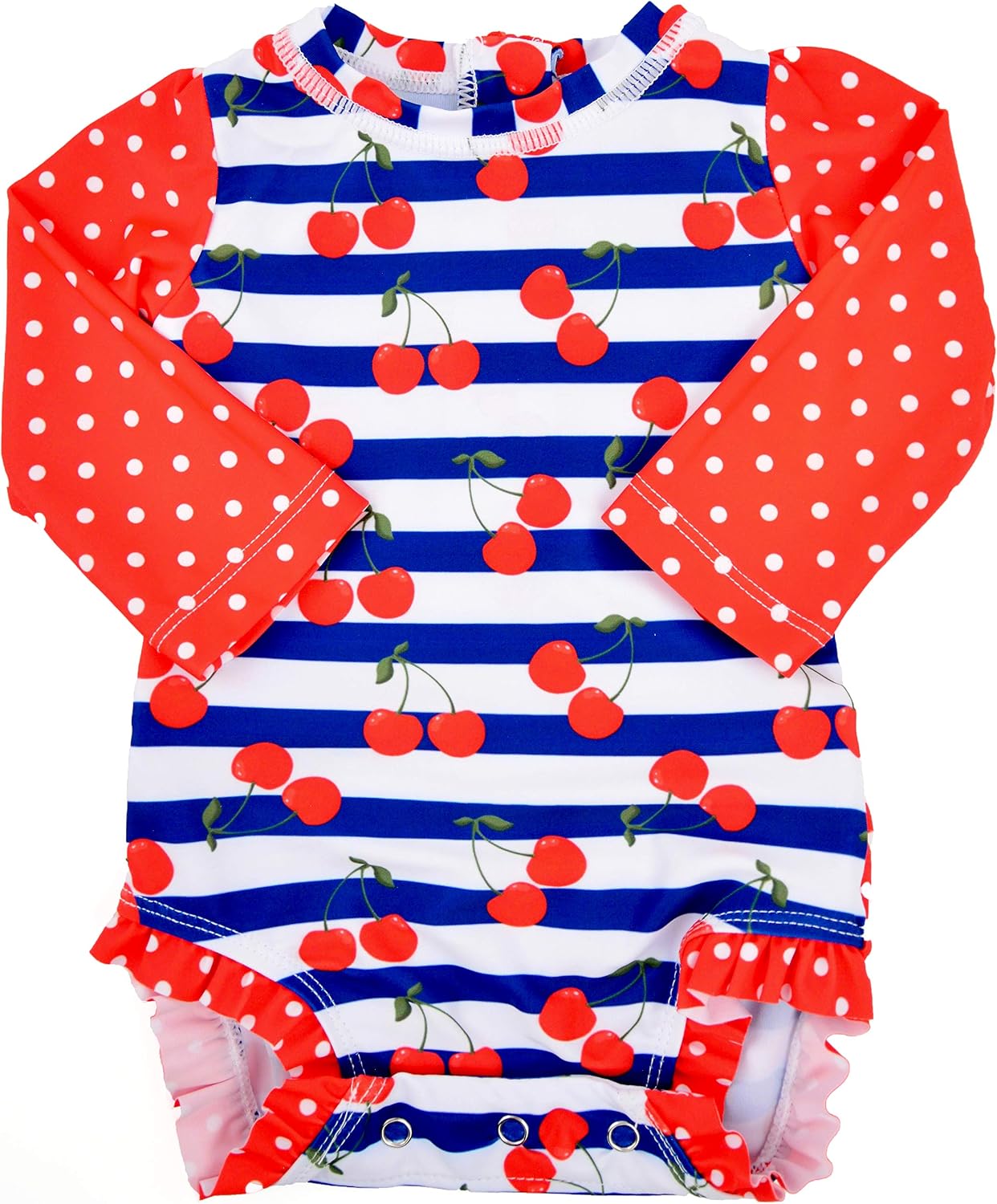 Long Sleeve Rash Guard One Piece Swimsuit for Girls | Baby Toddler Girl Swimming Suit with UV40 Sun Protection