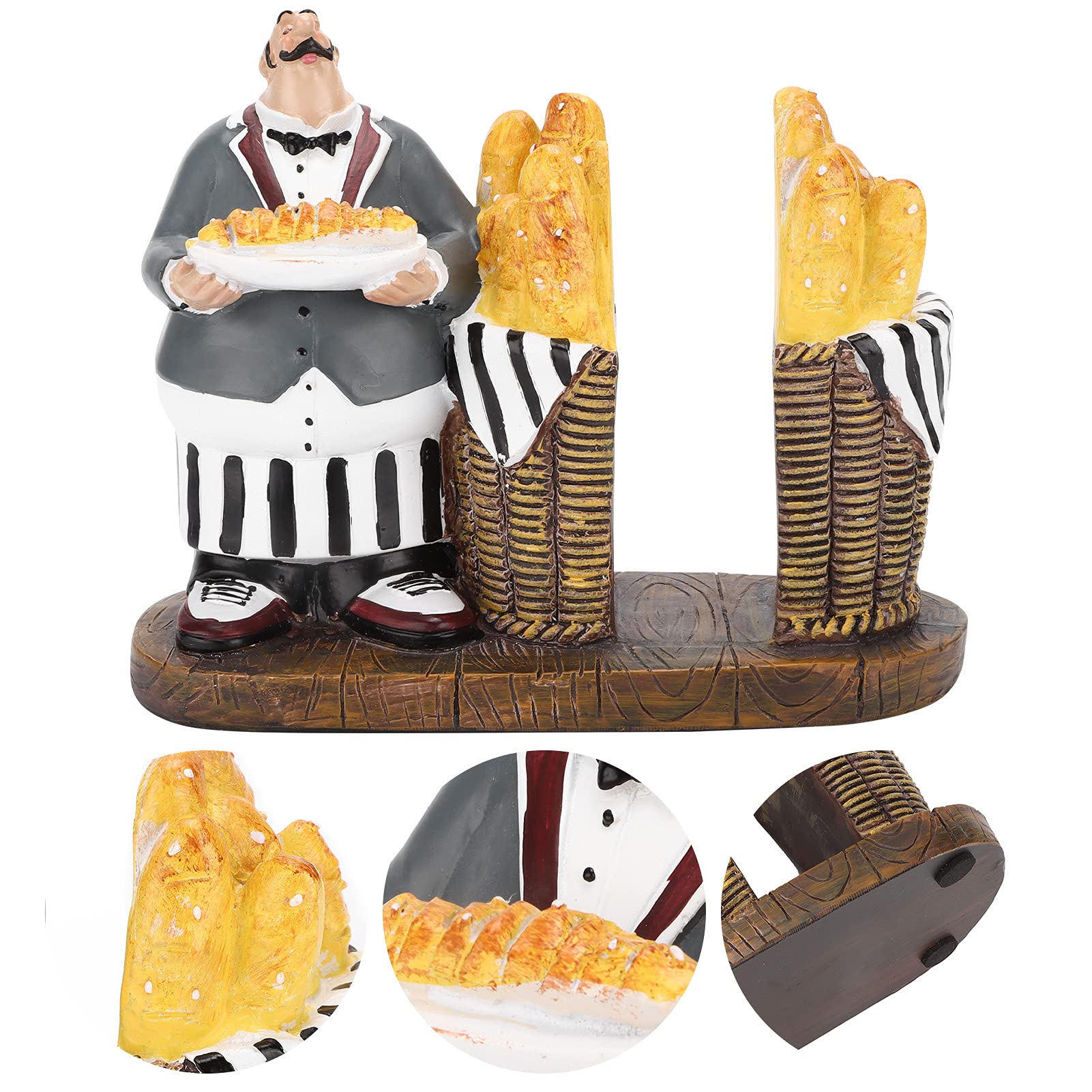 Alvinlite Napkin Holder for Table, Fat Cute Chef Napkin Holder for Kitchen Decor and Accessories, Italian Beverage Holder Tissue Dispenser 6.9 x 3.3 x 5.6in