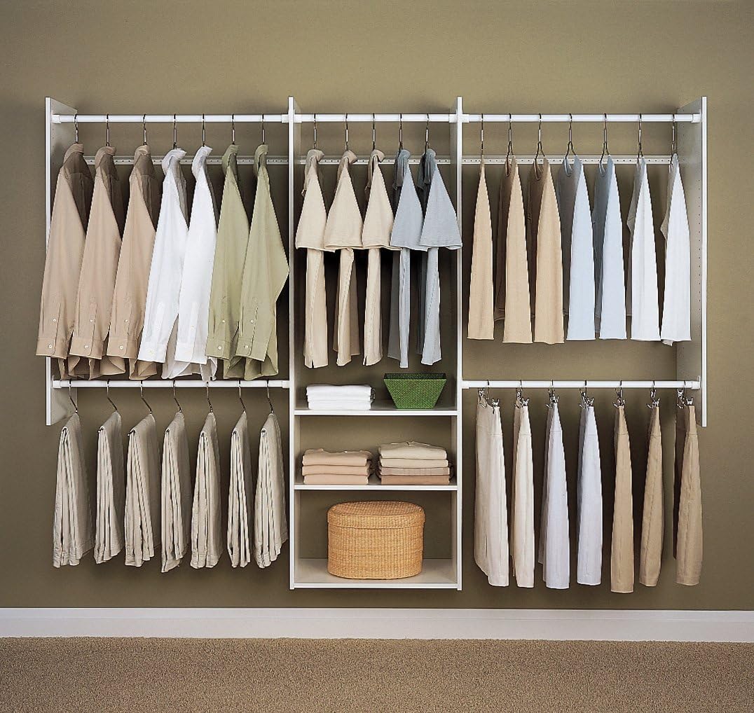 Easy TrackWhite RB1460 4-to-8-Foot Deluxe Tower Closet