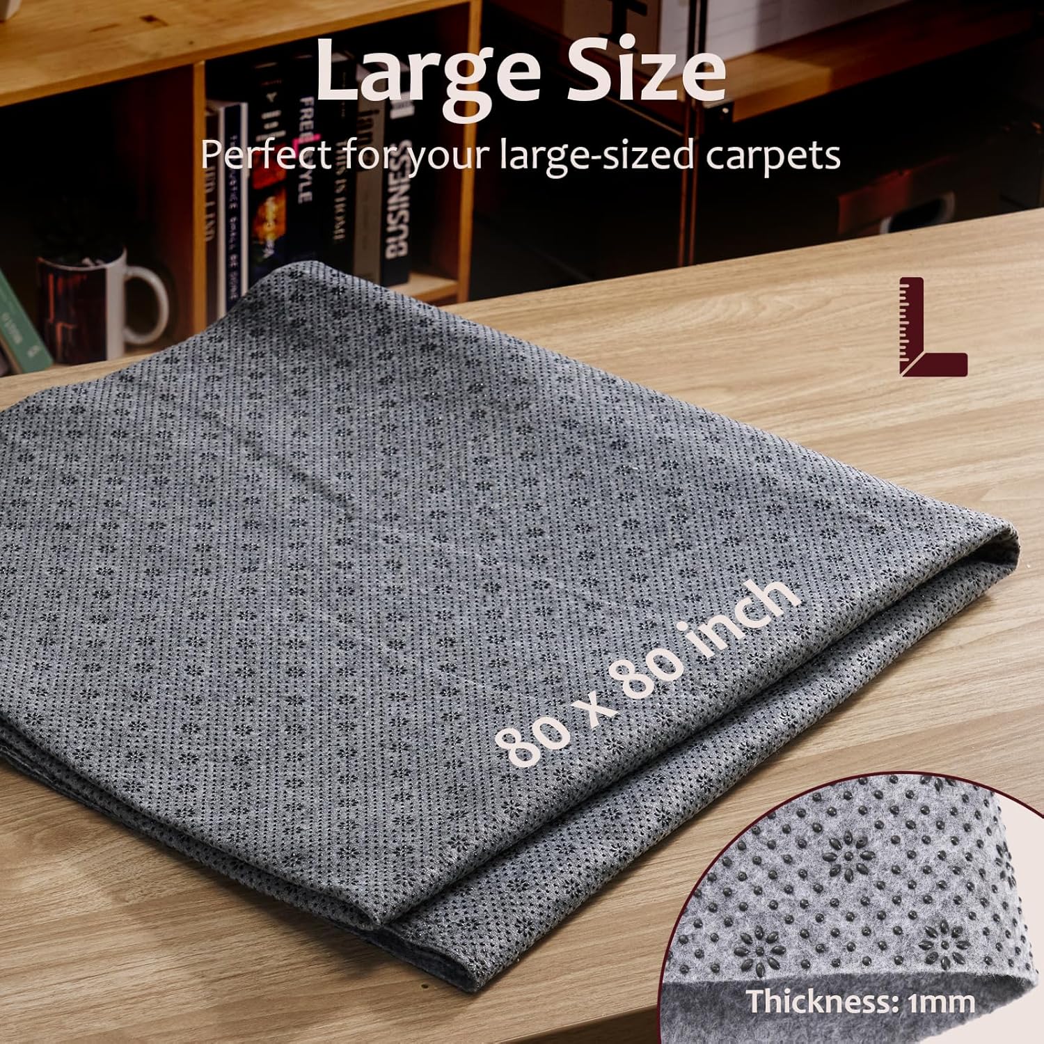 BESGEER 80" * 80" Rug-Backing-Antislip-Tufting-Cloth, 2mm Thick (More Wear-Resistant & Tear-Resistant & Durable), Perfect for Carpets Rug Tufting Gun Cushion Punch Needle Rug