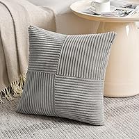 Vista 134 de Fancy Homi - Paquete de 2 fundas de almohada decorativas gris azul pequeño de 14 x 14 pulgadas para sofá, cama, sofá, rústico, estilo granja