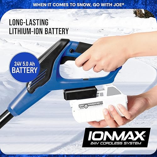 Miniatura 5 de Snow Joe 24V-SS13-XR - Pala de nieve inalámbrica de 24 voltios iON+ 13 pulgadas 5-Ah, kit (con batería de 5 Ah + cargador rápido)