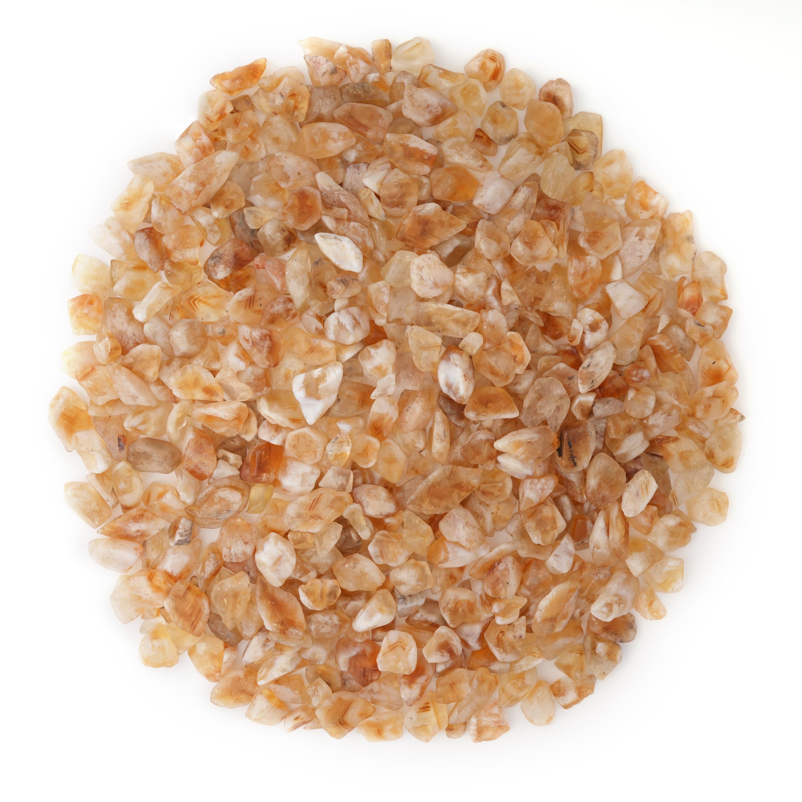 Vasundhara Vastu Citrine Chips Stone | Natural Crystal Healing Gemstone for Reiki, Vastu, Inspire Compassion, Home & Office Decor, Flower Pot, Fish Tank Chakra Chips | 200gm-image-4