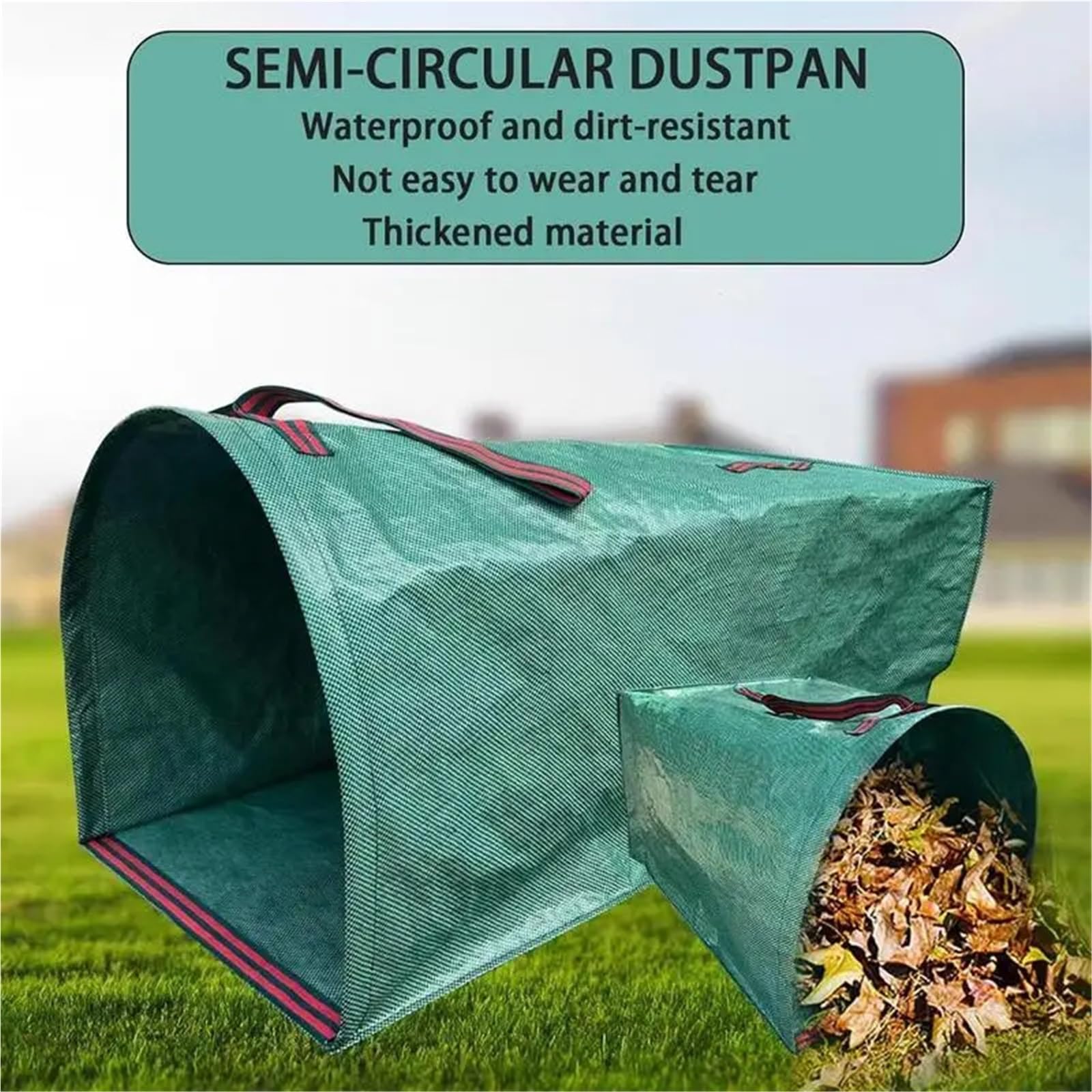 Sacos Para Escombros Bolsas de césped Recogedor for hojas Basura reutilizable de 2 piezas con guantes for recortes de desechos de césped de jardín Patio Patio(150L)