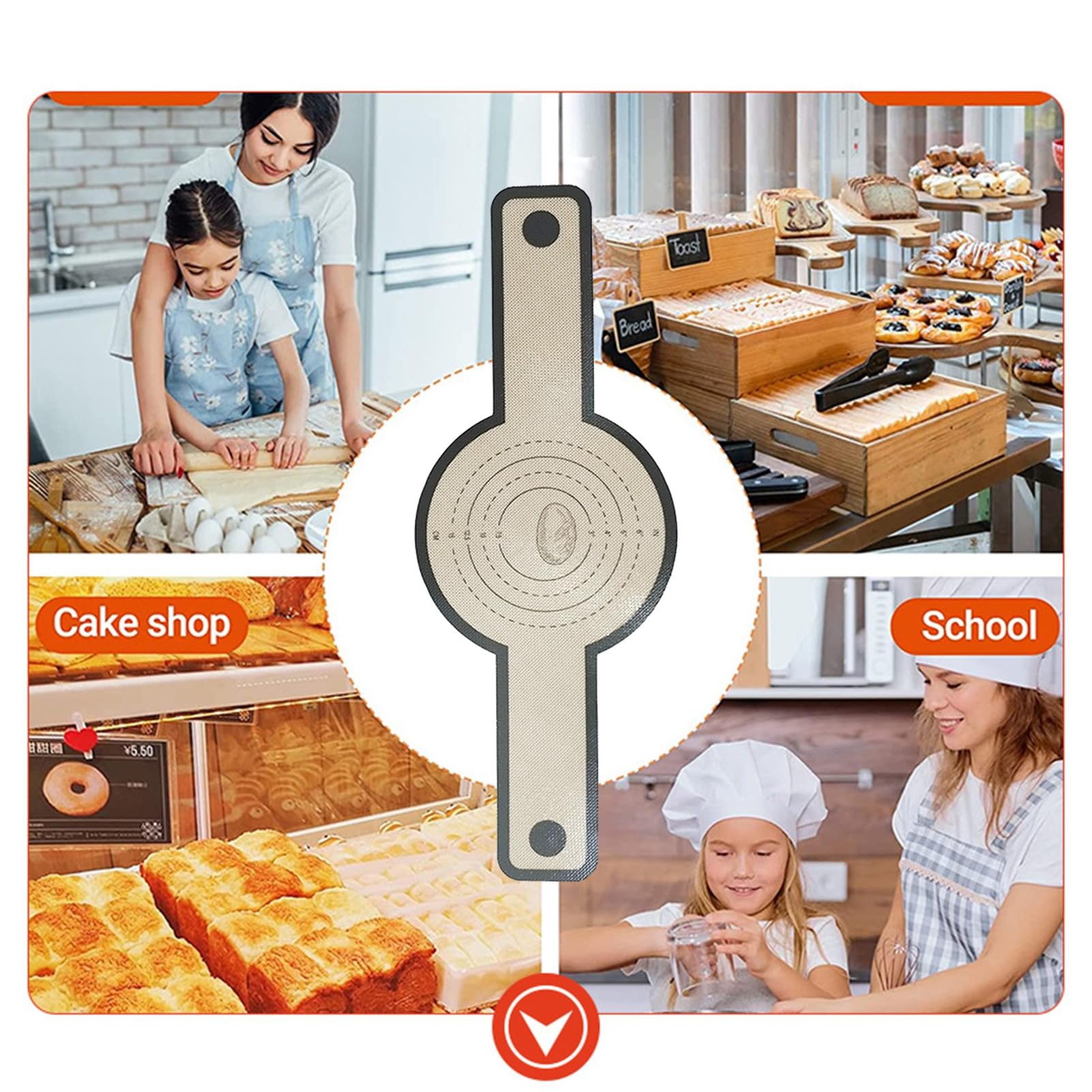 Honeydak Silikon-Backformen – 4 Stück, 24,1 X 12,7 Cm, Lebensmittelecht & Antihaftbeschichtet, Wiederverwendbar