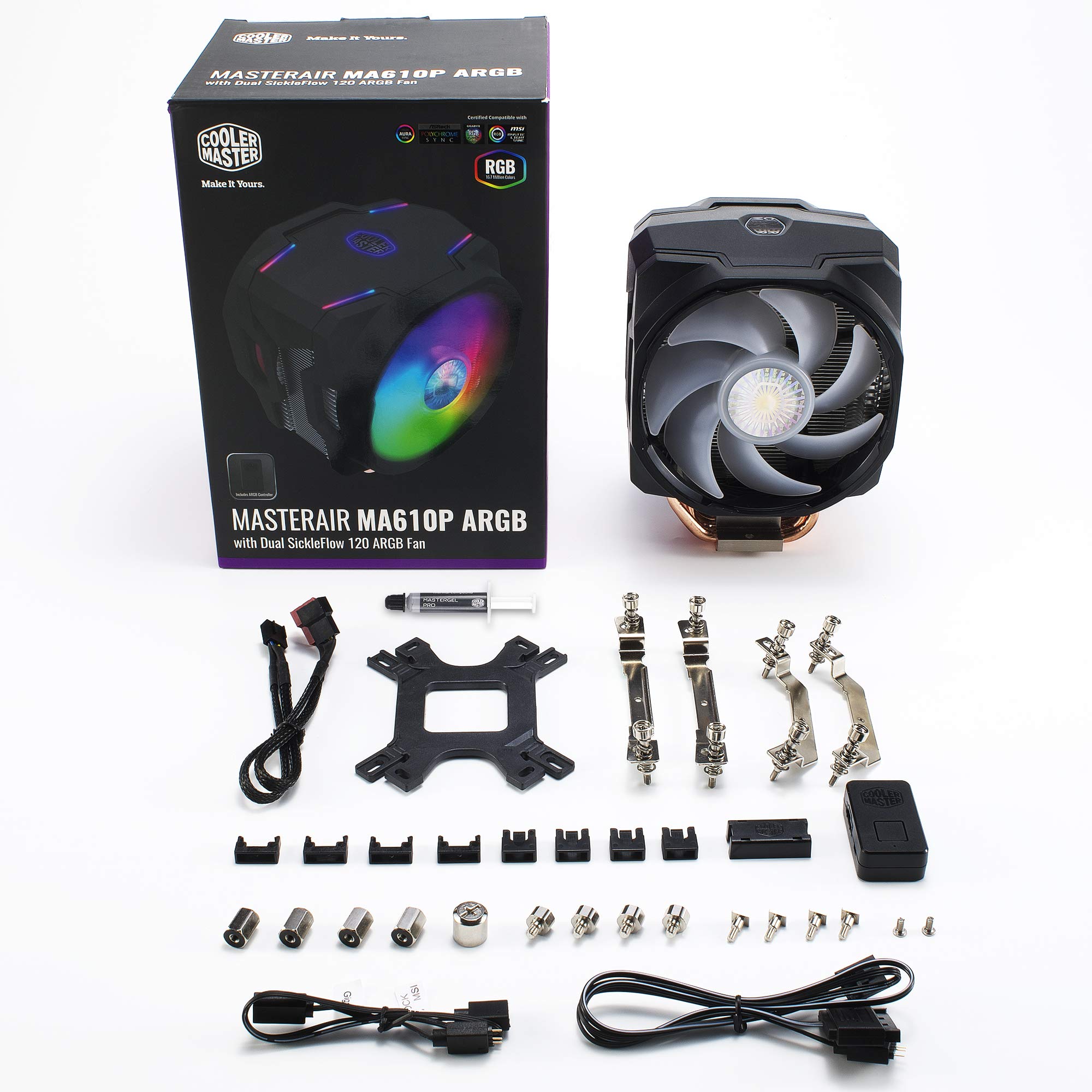 Buy Cooler Master MasterAir MA610P ARGB CPU Air Cooling System, 2 x 120