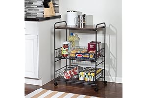 Honey-Can-Do 3-Tier Rolling Kitchen Cart for Space Saving and Storage