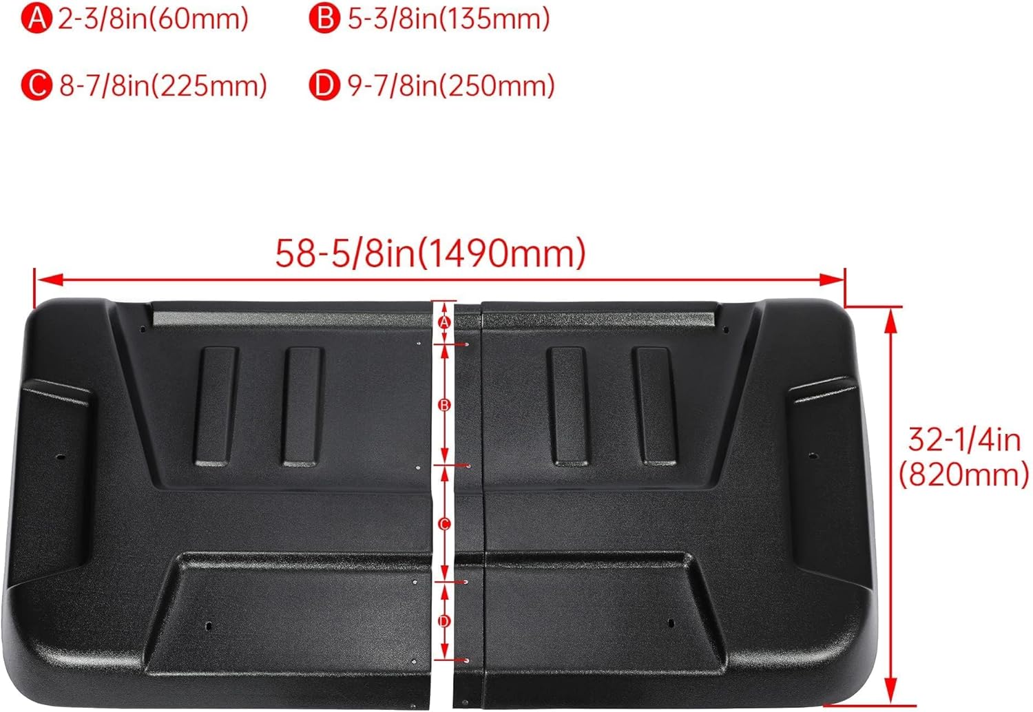 HECASA Hard Top Roof Compatible with 2010-2014 Polaris Ranger 400/2011-2013 Ranger 500 Mid Size/ 2014 Ranger 570 Mid Size/ 2013-2014 Ranger 800 Mid Size/ 2010-2014 Ranger EV/LSV