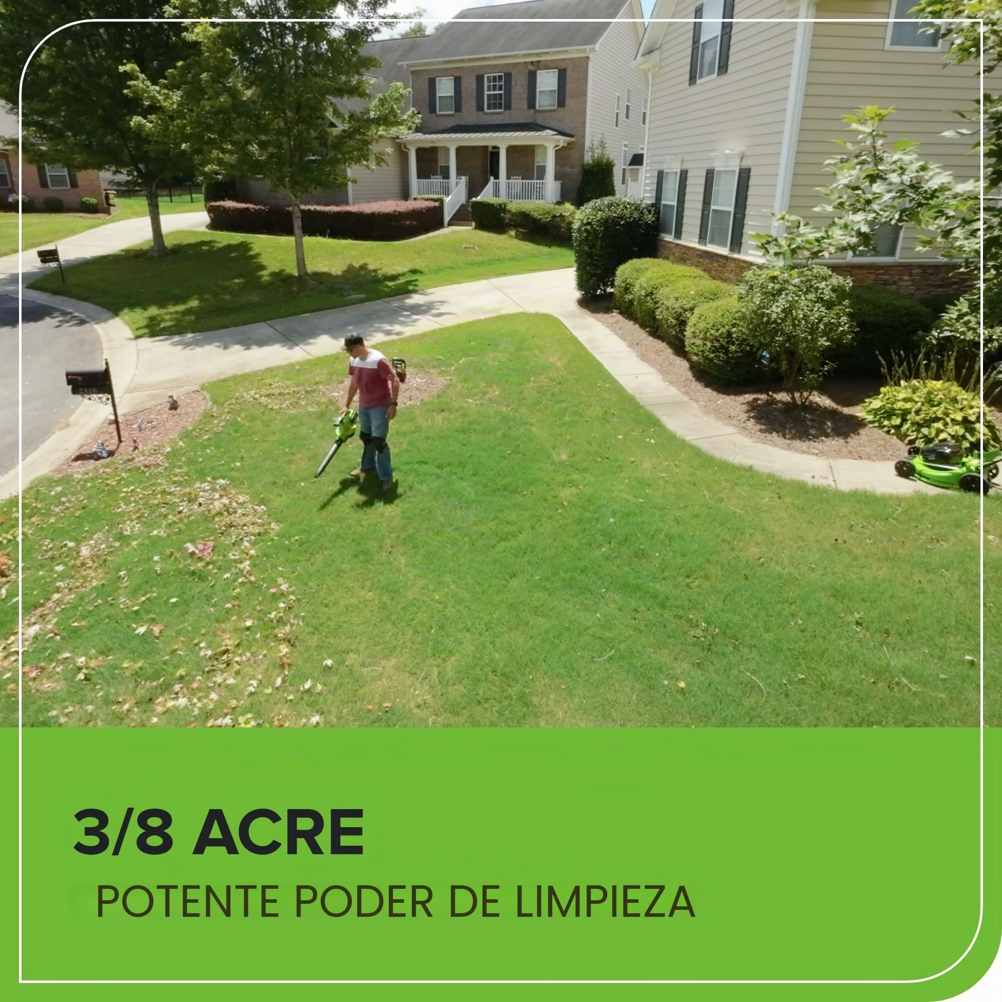 Greenworks Soplador de Hojas inalámbrico de 48 V (2 x 24 V) y aspiradora con Bolsa de mantillo de 45 L, 386 km/h, 14,73 m³/min, sin baterías ni Cargador, BL48L01-01
