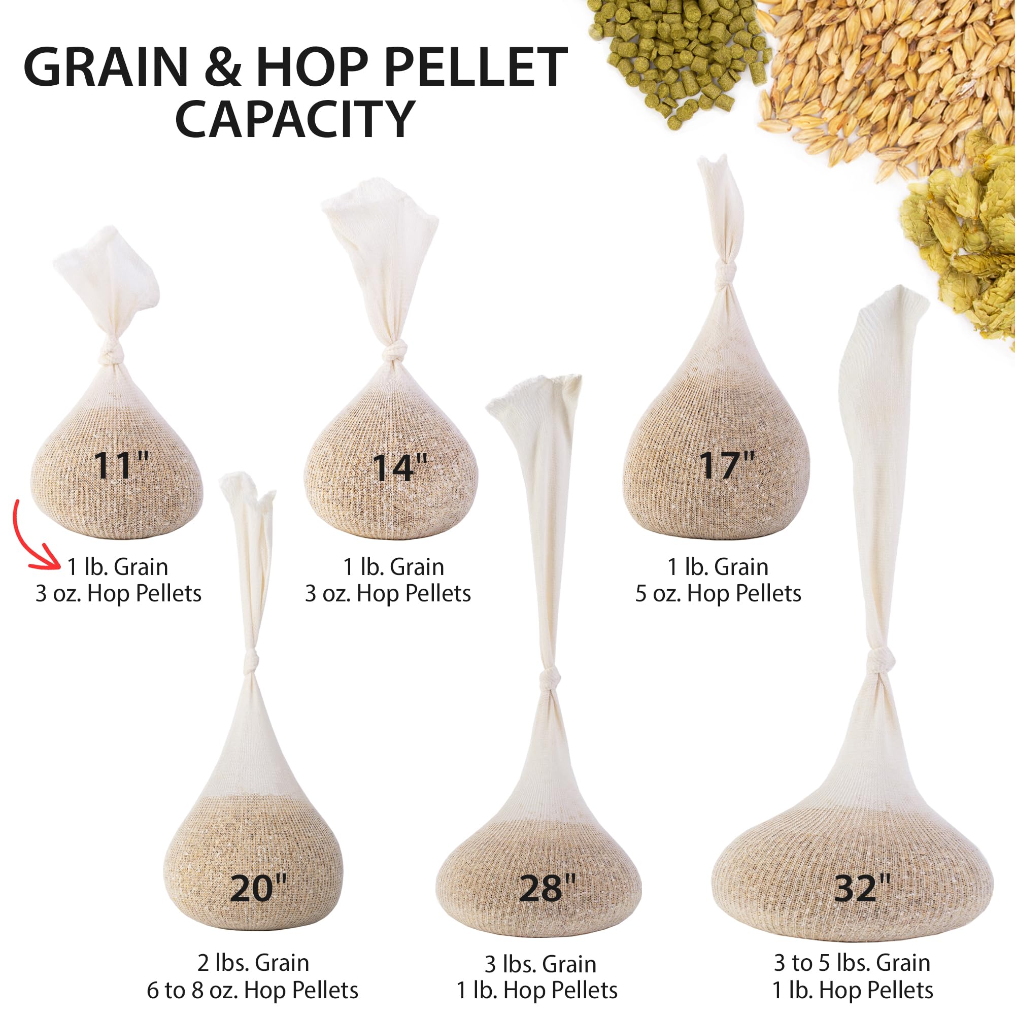 Bolsas para elaboración en casa, lúpulo, cereales, vino, cerveza, elaboración en una bolsa para elaboración en casa, 10 unidades