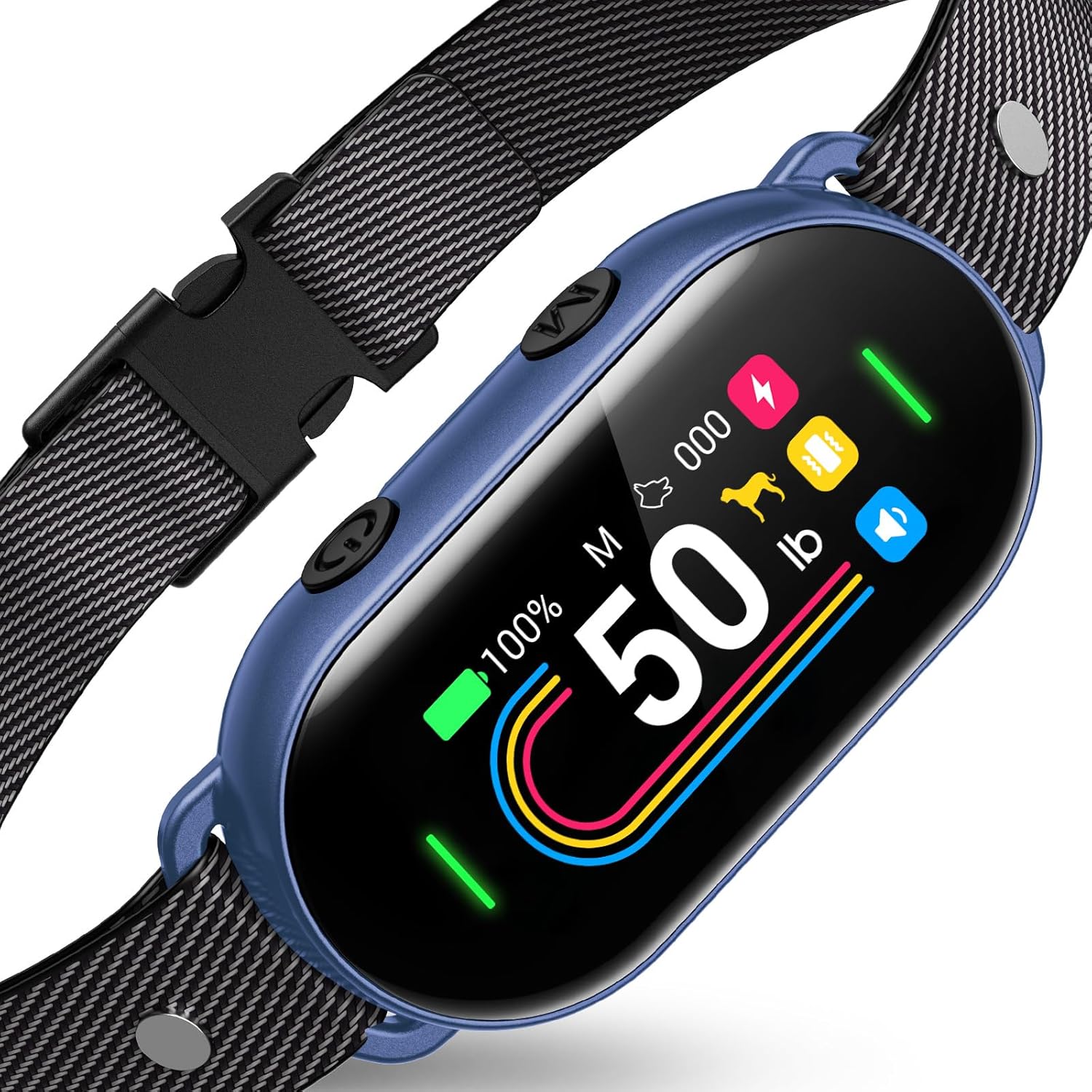 Smart Dog Bark Collar, for Small Medium Large Dogs 10-100lbs, Automatic Dog Training Collar to Decrease Barking, Anti Barking Device with 4 Training Modes, More 8 Sensitivity Levels, Blue