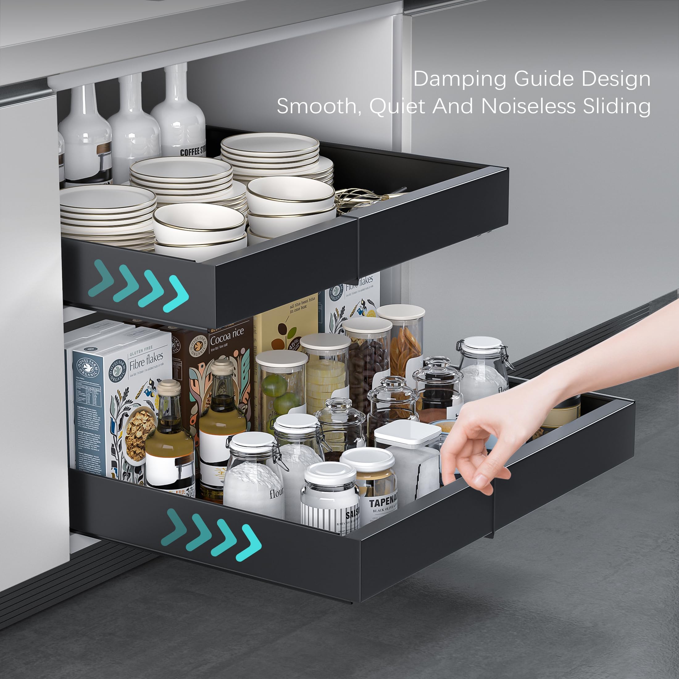 XILIHAI Organiseur D'aroire Extractible, Extensible (32 à 51,8 C) Pour Aroires De Cuisine, 3