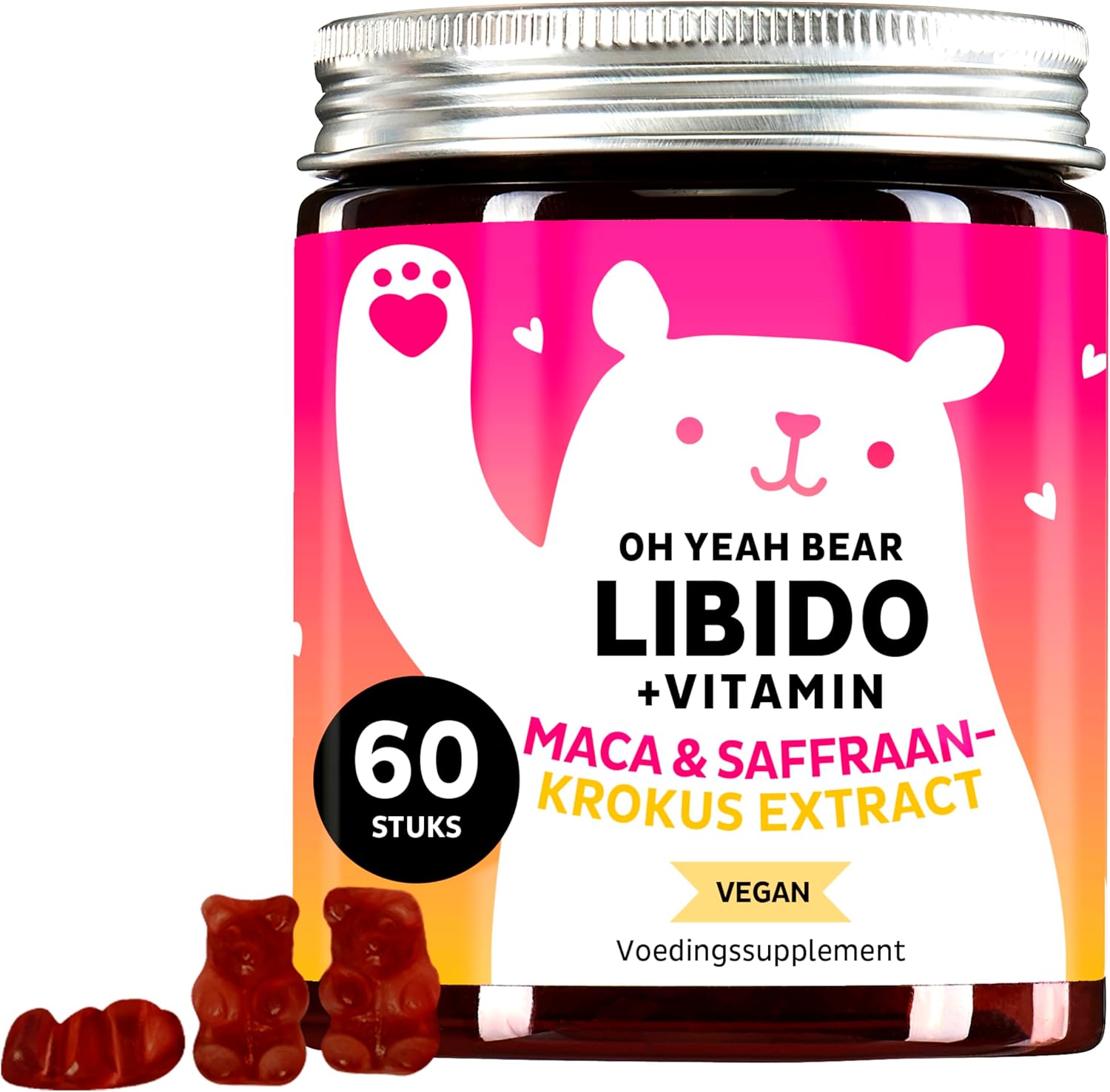 Maca Complex – met hooggedoseerde maca, selenium, saffraanextract & tribulus terrestris fruitextract – 60 stuks – Veganistisch – Bears with Benefits