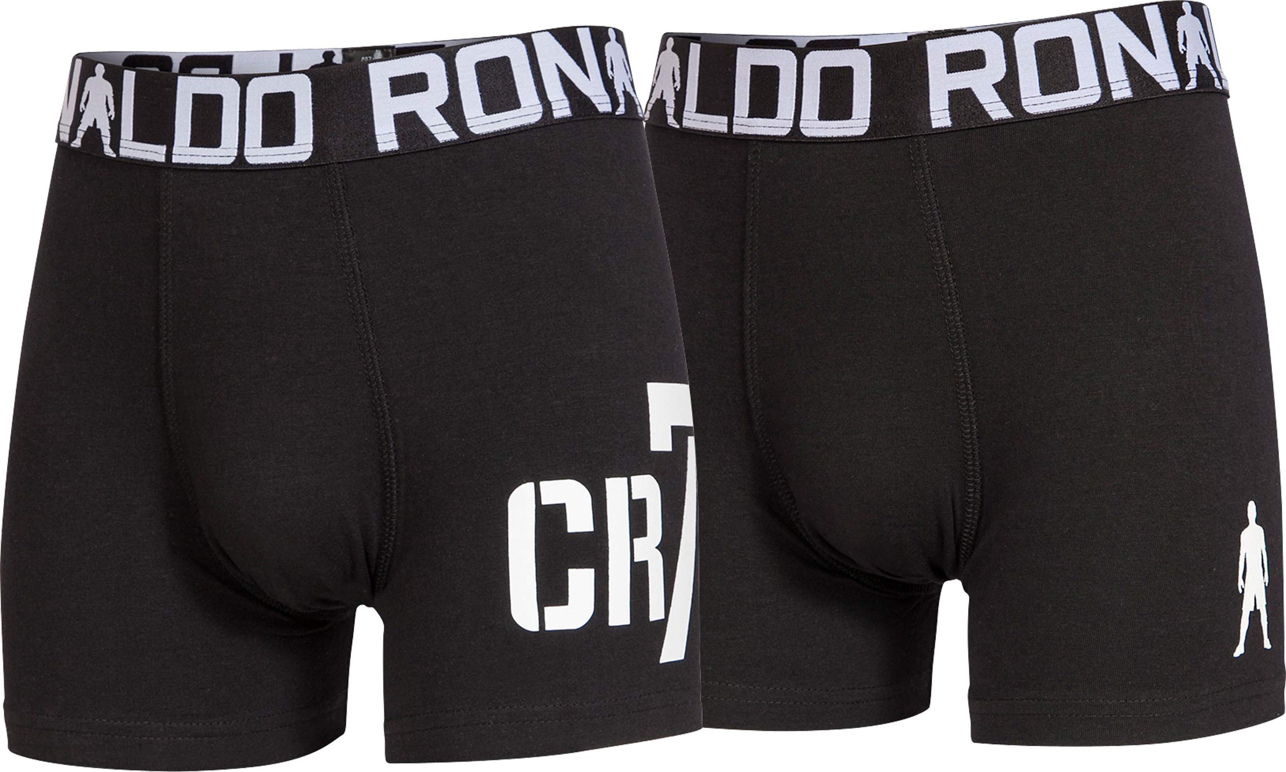 CR7 Cristiano Ronaldo garçon engan Liegende Boxers Line Trunk Lot de 2 8-​9 Ans Noir