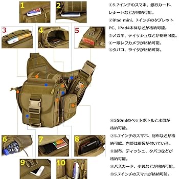 迷彩 多ポケットバッグ フリーサイズ Amazon.co.jp: [PHOENIX IKKI] 大容量 一眼レフカメラ用 全8色