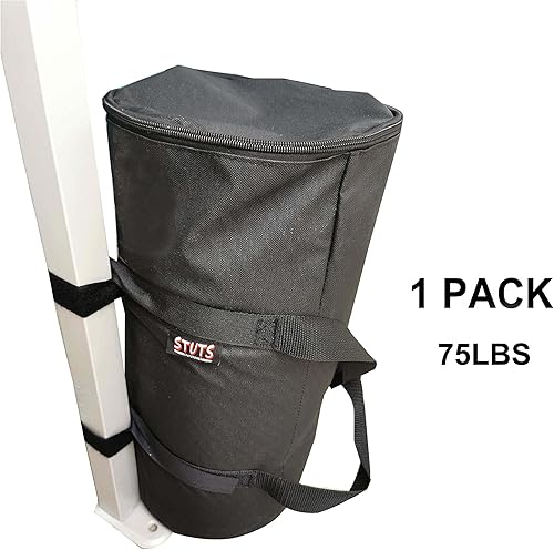 Miniatura 5 de Spatutongs - Bolsas de arena extra grandes de 75 libras, 1 paquete, color negro (sin arena) se adapta a casi cualquier base de sombrillas, adecuado