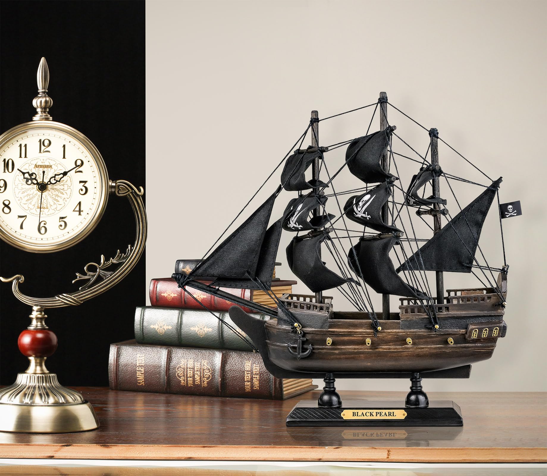 Amazon.co.jp: SAILINGSTORY 木製海賊船モデル ブラックパール 帆船