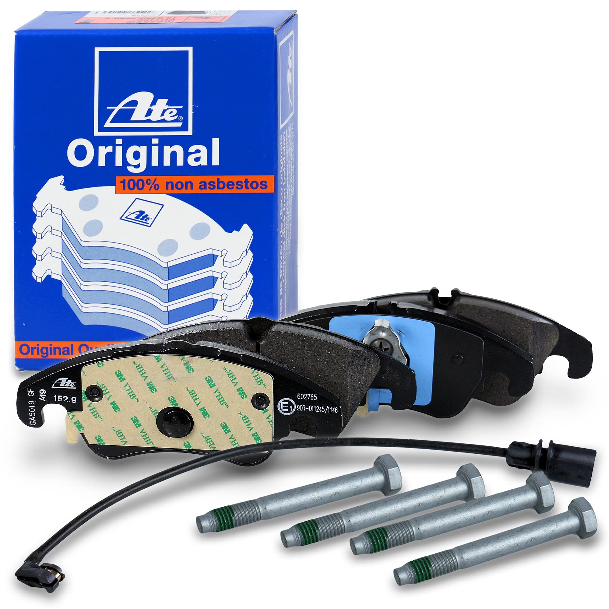 ATE Bremsenset Vorderachse inkl. Bremsscheiben vorne Ø 320 mm belüftet und Bremsbeläge vorne + Verschleißkontakt Kompatibel mit AUDI A6 C7 (4G2, 4GC), A7 Sportback (4GA, 4GF), Q5 (8RB), Q5 Van (8RB)