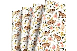 AnyDesign Easter Bunny Wrapping Paper Roll