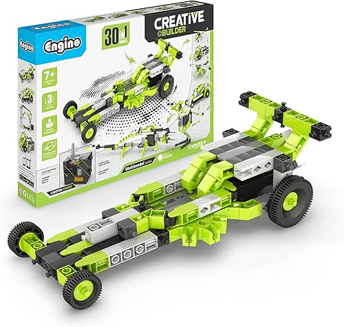 Engino - Juguetes STEM de Inventor, 30 modelos motorizados, juguetes educativos para niños de 7 años, kit de ingeniería, juguetes de construcción de