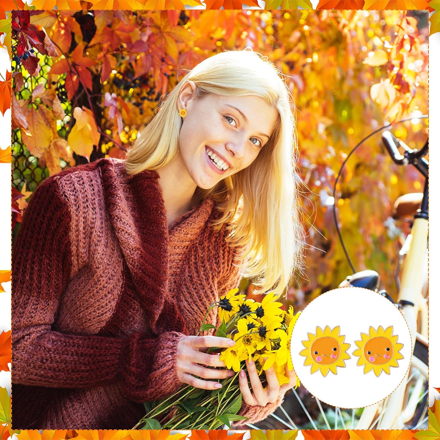 60 Pairs Thanksgiving Earrings Bulk for Women, Fall Thanksgiving Dangle Earrings and Studs Set, Pumpkin Turkey Maple Leaf Jewelry for Holiday Fall Autumn Party Favors Gift Decor - Image 5