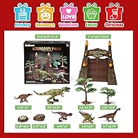 Vista 9 de Gran dinosaurio parque puerta dinosaurio nido de huevos juguetes de dinosaurio realistas para niños 3-5 5-7 figuras de dinosaurio del mundo jurásico
