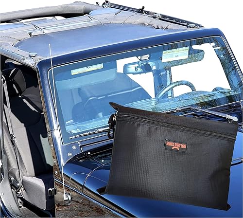 Badass Moto Parasol para Jeep Wrangler Top Mesh. Te mantiene fresco. Reduce los rayos UV, el viento y el ruido. Fácil de instalar sin herramientas,