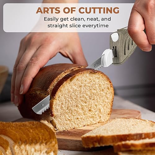 Miniatura 8 de Cuchillo eléctrico - Juego de cuchillas de borde dentado fácil de cortar para carne, pan, filete, bricolaje, mango ergonómico + 2 cuchillas crema