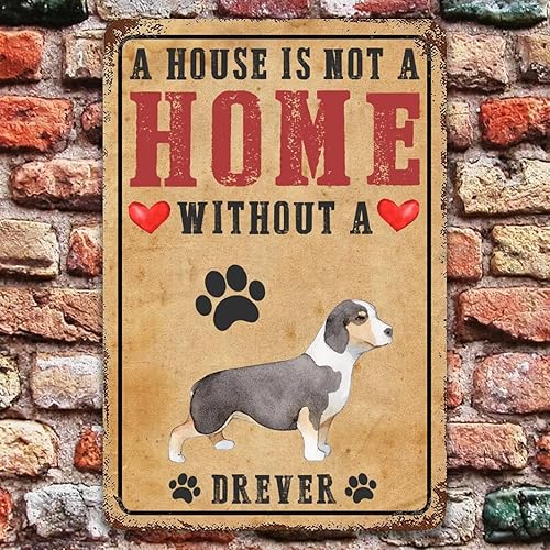 Vista 101 de Letrero de metal con texto en inglés «A House is Not A Home Without A Dogo Argentino» («A House is Not A Home Without A Dogo Argentino»)