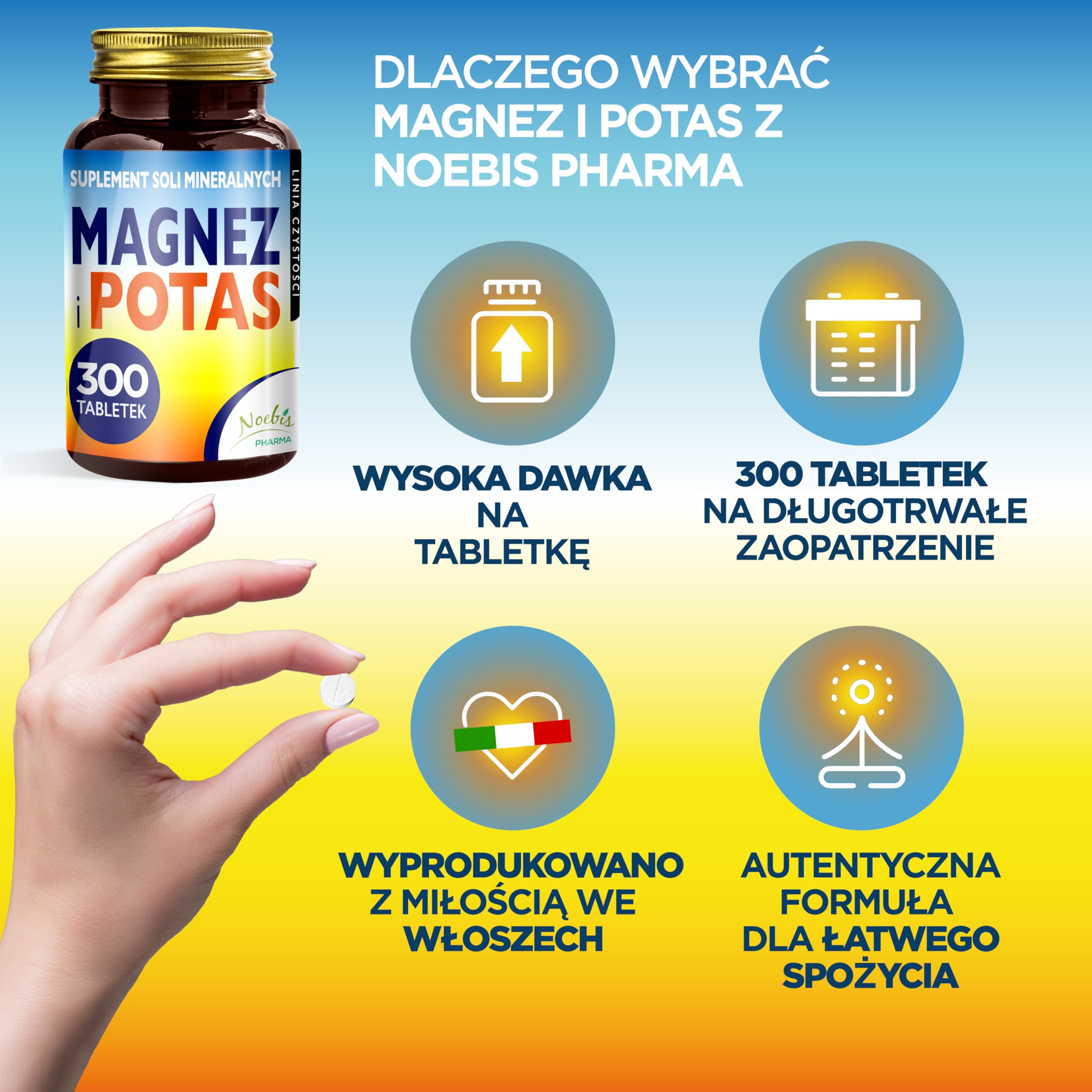Magnez i potas 900 tabletek – cytrynian magnezu i cytrynian potasu – przeciw zmęczeniu i osłabieniu fizycznemu, upałowi, wysoce przyswajalne sole mineralne – długotrwałe działanie
