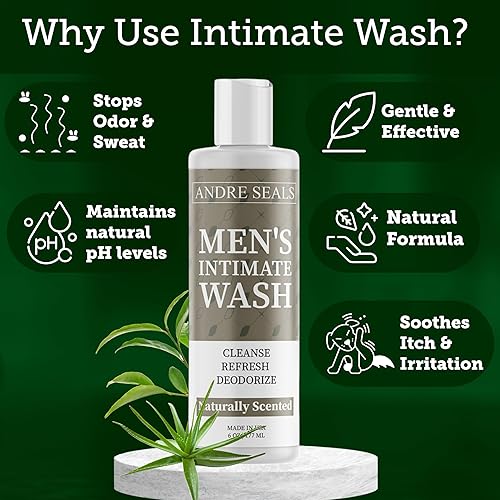 Miniatura 3 de Lavado íntimo para hombres  Mezcla de aloe vera natural, vitamina E y árbol de té  Control de olores e hidratación  Comodidad y frescura diaria
