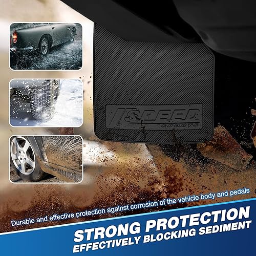 Miniatura 43 de Universal Mud Flaps Fits Most SUVs/MPVs, Not Full-Size SUVs- Standard Size 4-Piece Soft Glue Fenders Splash Guards Set, Heavy Duty Flexible