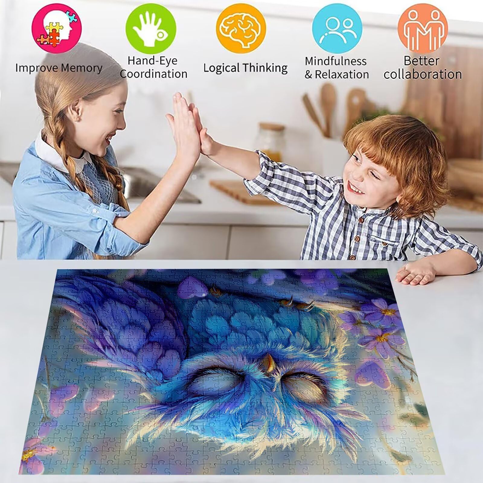 Puzzle 3000 elementów urocze puzzle dla dorosłych zwierzę 122 x 81 cm unikalne rzemiosło klasyczne 3D drewniana układanka do rodzinnych gier aktywnych, układanka zrób to sam do dekoracji ścian domu