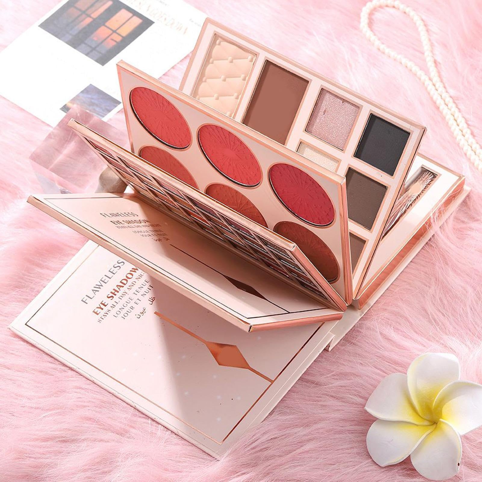 Palette Di Ombretti Per Gli Occhi 48 Colori Illuminante Impermeabile | Palette Ombretti Forma Libro Per Donne Ragazze Adolescenti Quotidiano Festa Viaggio Uso Quotidiano Occasioni Speciali