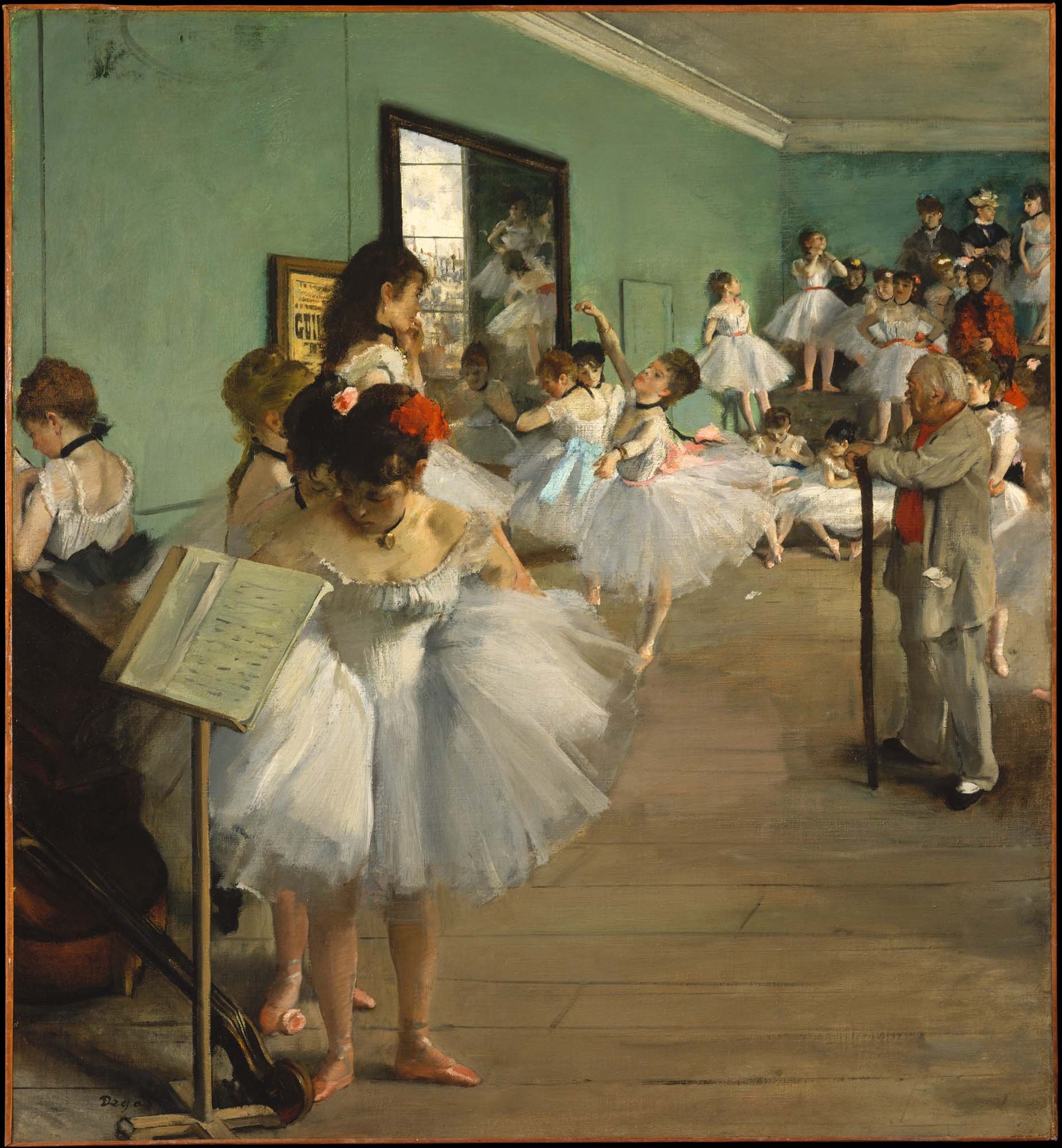 Tallenge - The Dance Class by Edgar Degas - Small Size Ready To Framed Rolled Digital Art Print On Photographic Paper (11x12 inches)