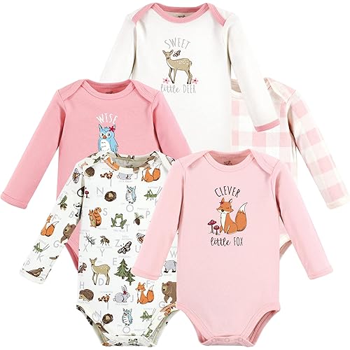 Touched by Nature Unisex Baby Organic Cotton Long-sleeve Bodysuits