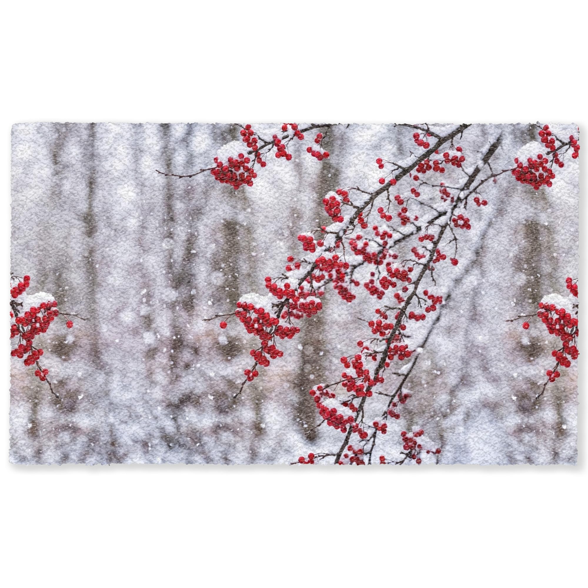 Rugs for living room con diseño de ramas de nieve OnlyWow