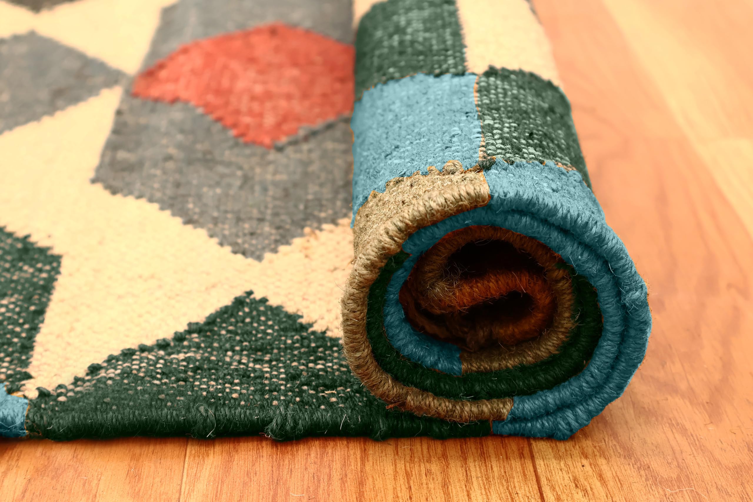 Tappeto Kilim da 6,3 x 15,2 cm, ecologico, tessuto a mano, in juta, ideale per interni ed esterni, perfetto per cucina, ingresso, corridoio e scale