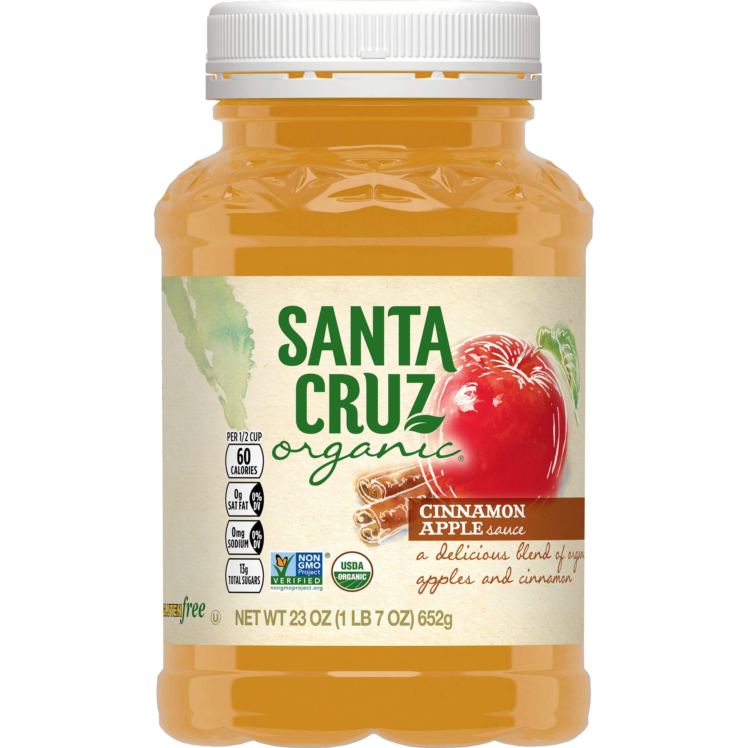 Santa Cruz Organic Cinnamon Apple Sauce Jars, 23oz (Pack of 1)