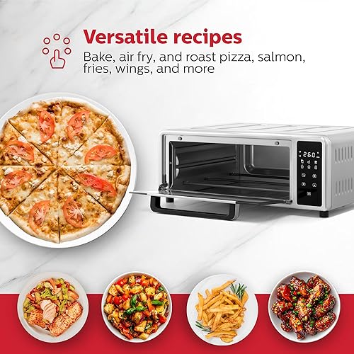Miniatura 9 de Holstein Housewares Horno freidora de aire para pizza de 12 pulgadas, horno de convección de encimera de 600 °F con tecnología de aire caliente