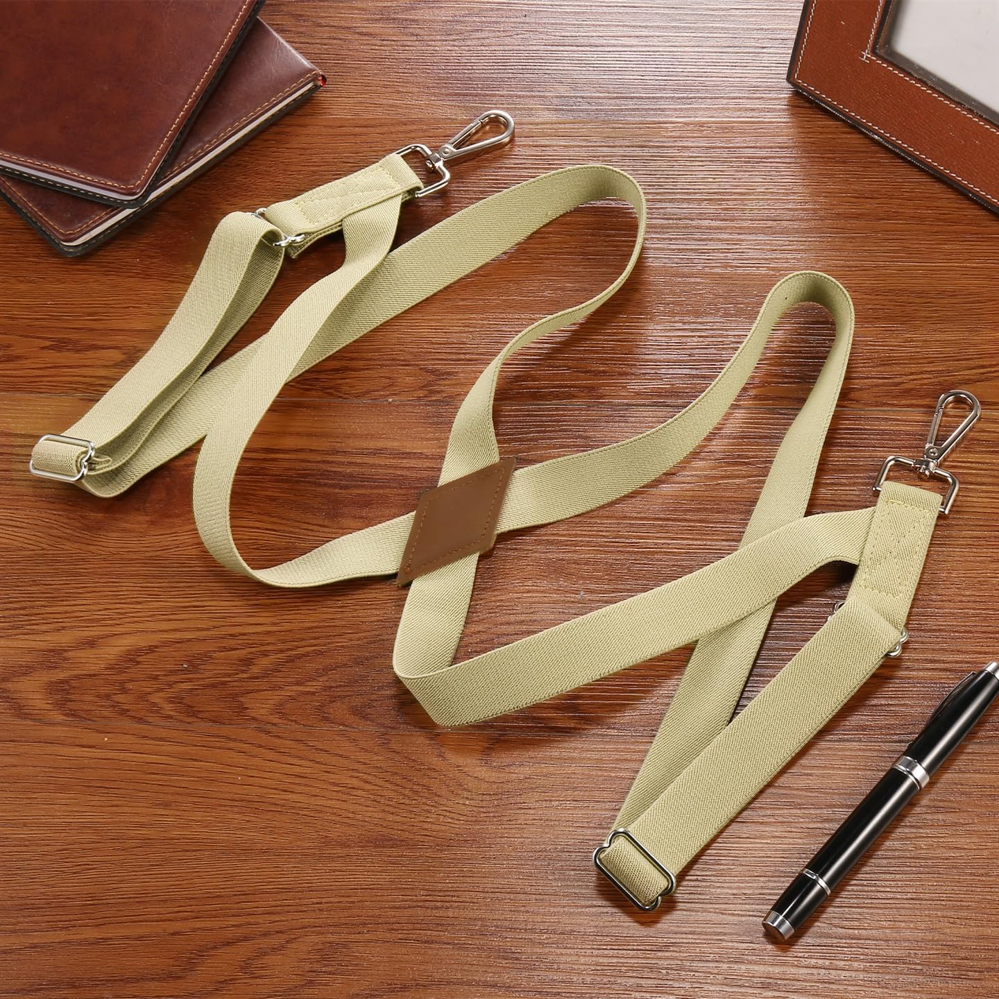 Buyless Fashion Trucker Suspenders for Men - 48" Elastic Adjustable Straps 1" - X Back Utility Braces