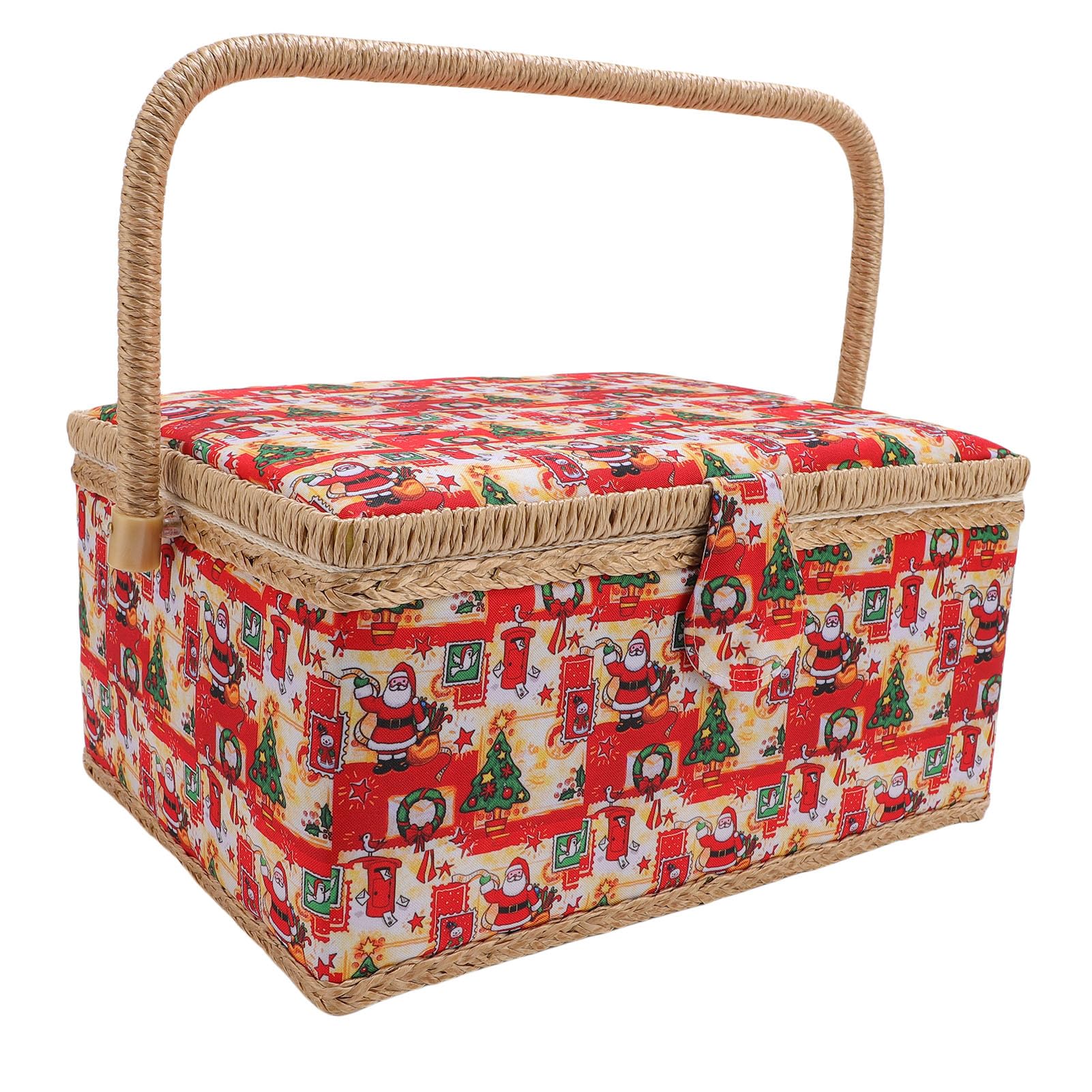 Großer Nähkorb-Organizer, Vintage-Näh-Aufbewahrungsbox mit Herausnehmbaren Fächern, Ideal für Mütter und Anfänger