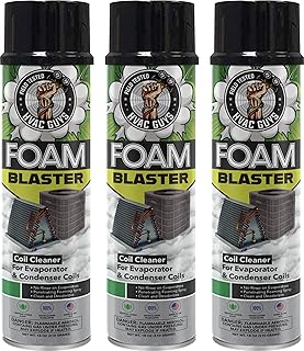 LEAK SAVER HVAC Guys Foam Blaster – 3 PACK - Foaming AC Coil Cleaner for Air Conditioner and Refrigeration Units - No Rinse Evaporator Coil Cleaner Condenser Coil Cleaner - Citrus Scent (3 Pack)
