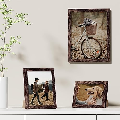 Vista 818 de Vittanly - Juego de 9 portarretratos, plexiglás resistente a rupturas, exhibe fotos de 12 x 12 pulgadas o, con paspartú, de 8 x 8 pulgadas, marcos