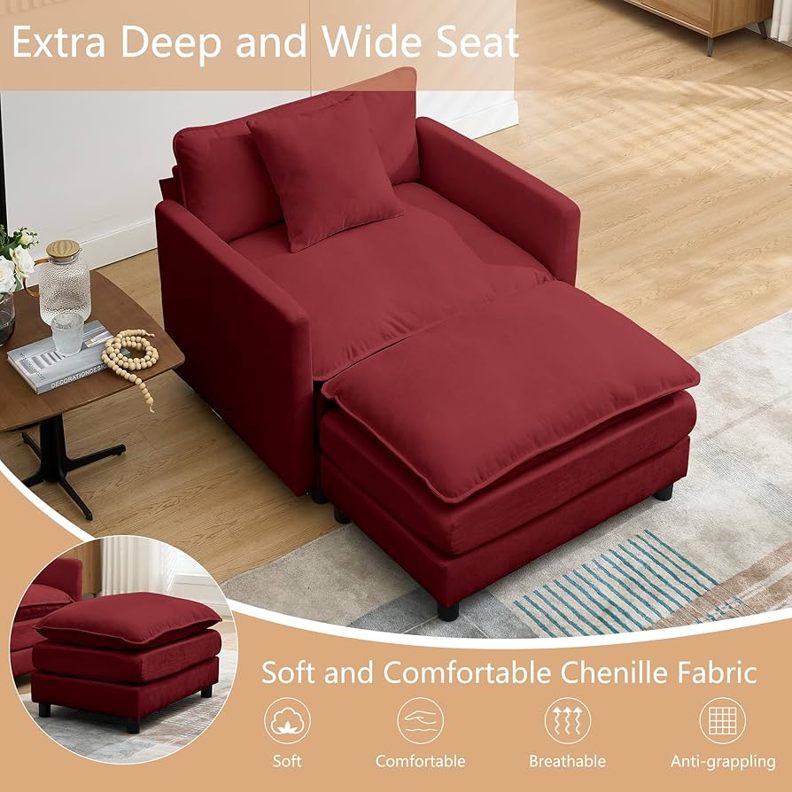 đồ ngủ Amazon.com: SZLIZCCC 56.3''D Oversized Chaise Lounge Chair